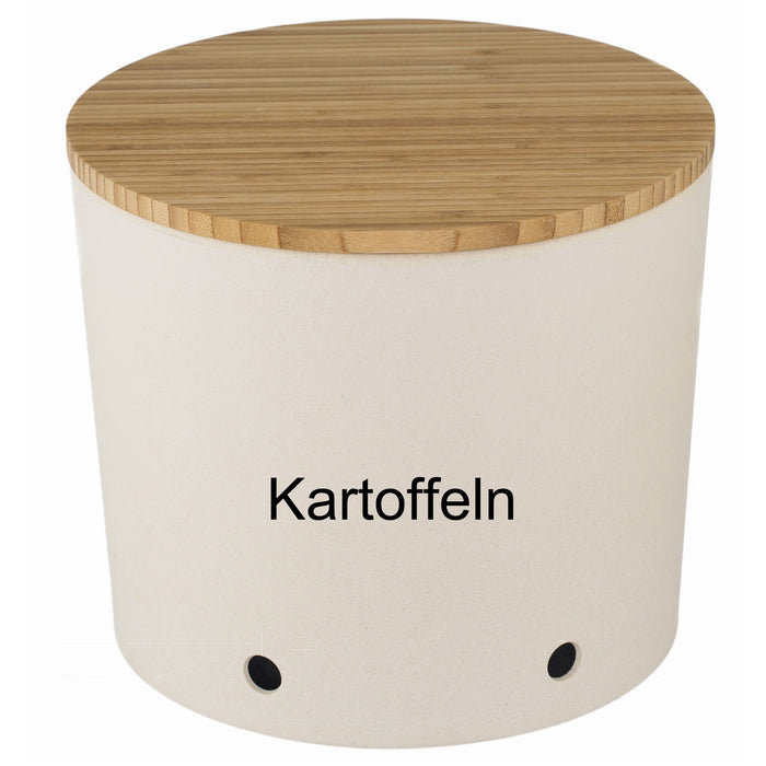 KI-generiertes Bild,Natur-Design Kartoffeltopf 23x20cm Made in Germany Creme Weiß