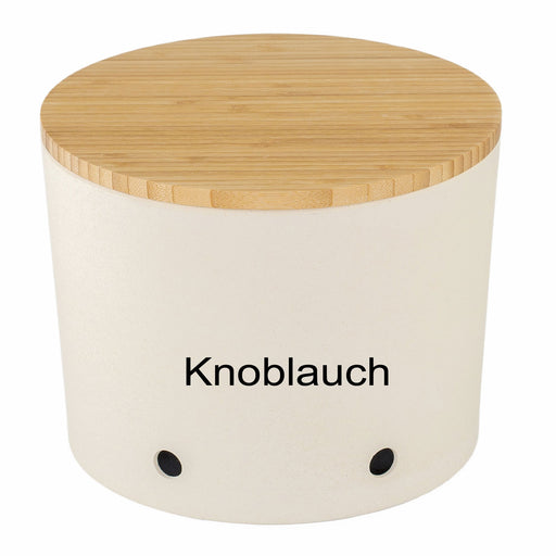 KI-generiertes Bild,Natur-Design Knoblauchtopf 16x12cm Made in Germany Creme Weiß