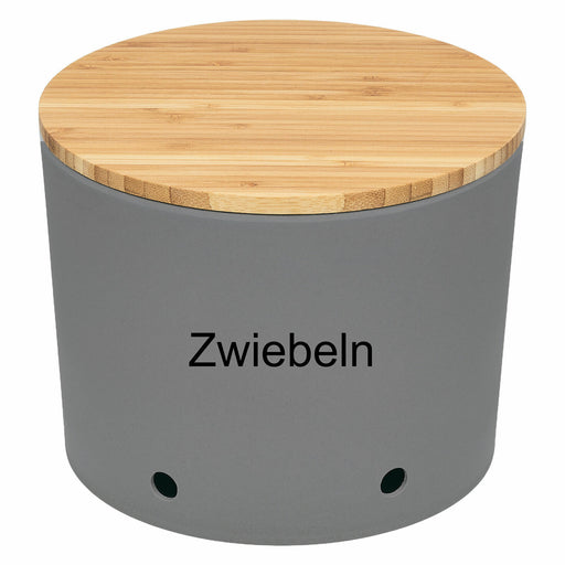 KI-generiertes Bild,Natur-Design Zwiebeltopf 20x16cm Made in Germany Grau Silber