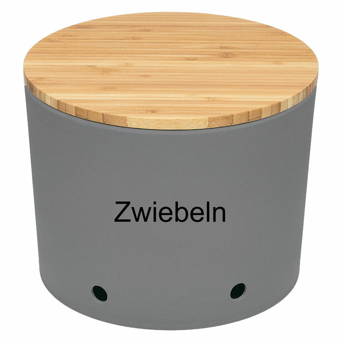 KI-generiertes Bild,Natur-Design Zwiebeltopf 20x16cm Made in Germany Grau Silber