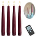 KI-generiertes Bild LED 3D Stabkerzen Ribe 4´er Set Beere Rot 17,5cm Timer Fernbedienung flackernde Kerze
