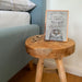 KI-generiertes Bild,Sitzhocker Teak Holz Hocker 42cm Braun Massiv Blumenhocker Beistelltisch Nachttisch