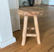 KI-generiertes Bild,Sitzhocker Teak Holz Hocker 42cm Braun Massiv Blumenhocker Beistelltisch Nachttisch