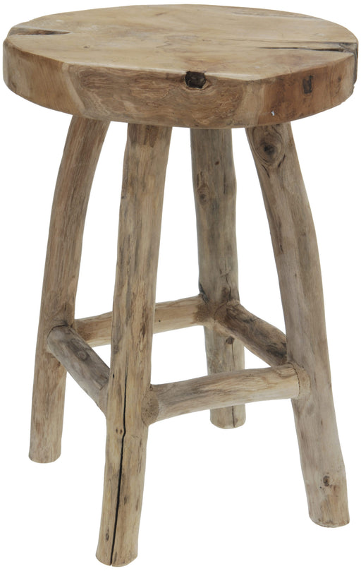 KI-generiertes Bild,Sitzhocker Teak Holz Hocker 42cm Braun Massiv Blumenhocker Beistelltisch Nachttisch