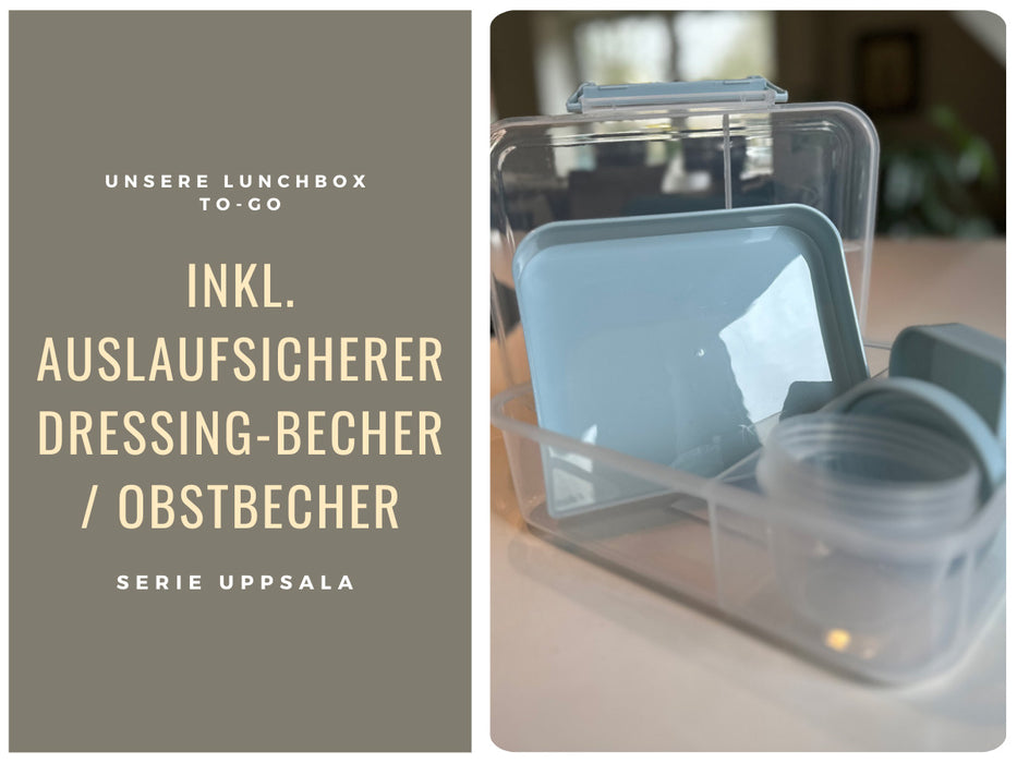 KI-generiertes Bild,Bento Box Lunchbox Kunststoff Blau 3 Fächer 2 Ebenen Frühstücksbox Brotdose