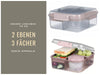 KI-generiertes Bild,Bento Box Lunchbox Kunststoff Rosa 3 Fächer 2 Ebenen Frühstücksbox Brotdose