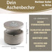 KI-generiertes Bild,Beton Sturmaschenbecher Ankerplatz 9x7cm Maritim Grau Aschenbecher mit Deckel