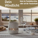 KI-generiertes Bild,Beton Windlicht Hygge 13cm Shabby Grau Maritim Teelichthalter Kerzenhalter