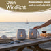 KI-generiertes Bild,Beton Windlicht Segelboot 13cm Shabby Grau Maritim Teelichthalter Kerzenhalter