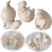 KI-generiertes Bild 3 Yoga Deko-Figur Set Hippos XL 12cm Skulptur Gymnastik Feng Shui Deko-Objekt