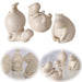 KI-generiertes Bild 3 Yoga Deko-Figur Set Hippos 7cm Skulptur Gymnastik Feng Shui Deko-Objekt