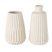 KI-generiertes Bild,Nordic Blumen-Vase Oslo 2´er Set Creme Beige Keramik Tisch-Vase Pampasgras
