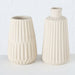 KI-generiertes Bild,Nordic Blumen-Vase Oslo 2´er Set Creme Beige Keramik Tisch-Vase Pampasgras