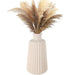 KI-generiertes Bild,Nordic Blumen-Vase Oslo 2´er Set Creme Beige Keramik Tisch-Vase Pampasgras