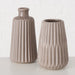 KI-generiertes Bild,Nordic Blumen-Vase Oslo 2´er Set Creme Braun Keramik Tisch-Vase Pampasgras