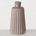 KI-generiertes Bild,Nordic Blumen-Vase Oslo 2´er Set Creme Braun Keramik Tisch-Vase Pampasgras