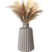 KI-generiertes Bild,Nordic Blumen-Vase Oslo 2´er Set Creme Braun Keramik Tisch-Vase Pampasgras