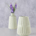 KI-generiertes Bild,Nordic Blumen-Vase Oslo 2´er Set Creme Grün Keramik Tisch-Vase Pampasgras