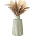 KI-generiertes Bild,Nordic Blumen-Vase Oslo 2´er Set Creme Grün Keramik Tisch-Vase Pampasgras