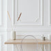 KI-generiertes Bild,Nordic Blumen-Vase Oslo 2´er Set Creme Weiß Keramik Tisch-Vase Pampasgras