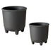KI-generiertes Bild,Pflanztopf Blumenkübel List 13-16cm 2´er Set Grau Rund Übertopf Blumentopf