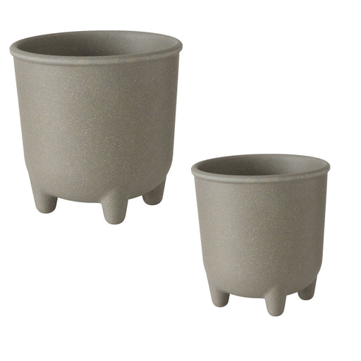 KI-generiertes Bild,Pflanztopf Blumenkübel List 13-16cm 2´er Set Anthrazit Rund Übertopf Blumentopf