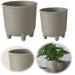 KI-generiertes Bild Pflanztopf Blumenkübel List 13-16cm 2´er Set Anthrazit Rund Übertopf Blumentopf