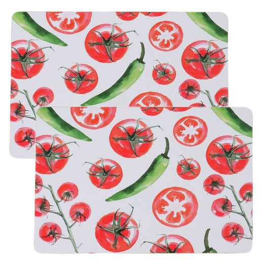 KI-generiertes Bild,2x Kork Tischset Platzset Italia Tomato 40x30cm abwaschbar Rechteck Platzmatte