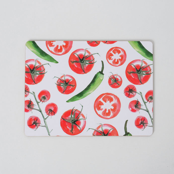 KI-generiertes Bild,2x Kork Tischset Platzset Italia Tomato 40x30cm abwaschbar Rechteck Platzmatte