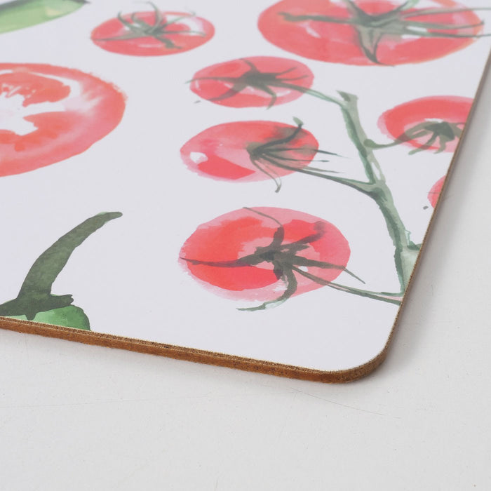 KI-generiertes Bild,2x Kork Tischset Platzset Italia Tomato 40x30cm abwaschbar Rechteck Platzmatte