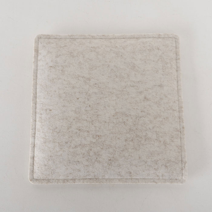 KI-generiertes Bild,Filz Sitzkissen Happy Camper 35x35cm Beige Deko-Kissen Stuhlkissen Quadratisch