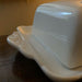 KI-generiertes Bild,Vintage XL Porzellan Butterdose 19cm Weiß Deckel 250g Butterglocke Butterschale