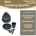 KI-generiertes Bild,6-teiliges Picknick-Set Tragetasche Camping Geschirr Besteck Mehrweggeschirr