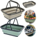 KI-generiertes Bild Flexibler Einkaufskorb 10L 38x28cm faltbar mit Griff Faltkorb Wassereimer Camping