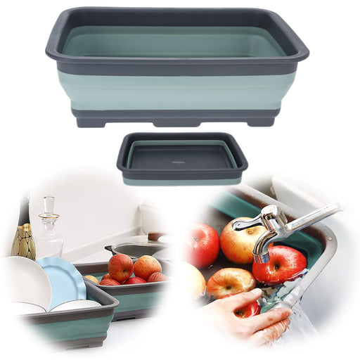 KI-generiertes Bild Flexible Waschschüssel 8L 37x27cm faltbar Spülwanne tragbares Waschbecken Camping