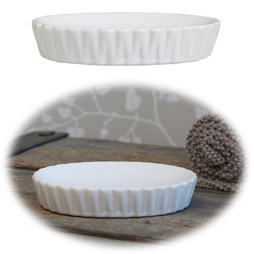 KI-generiertes Bild Seifenschale Diamant Creme Weiß 13cm Porzellan Seifenhalter Seifenablage