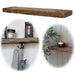 KI-generiertes Bild Holz Grimaud Wandregal 50x10cm Braun Schiffsleiter Küchenregal Bücher Wandboard