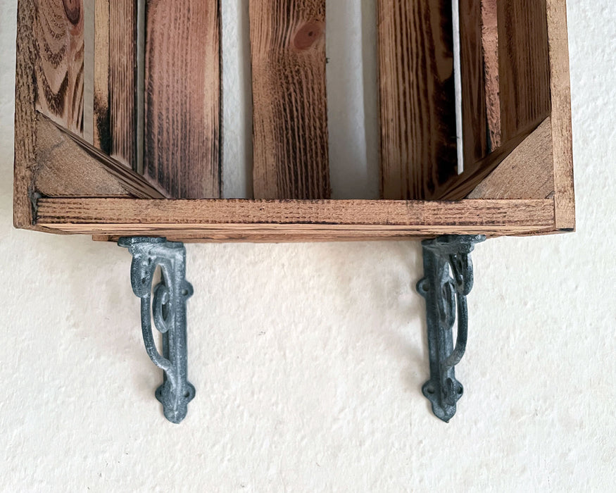 KI-generiertes Bild,Vintage Regalwinkel Grau 12cm Gusseisen Regalträger Winkel Konsole Halterung