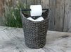 KI-generiertes Bild,Toilettenpapier-Ständer Deko-Korb Shabby Grau 40cm Rattan Look Klorollen-Halter