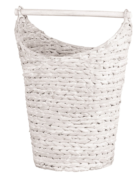 KI-generiertes Bild,Toilettenpapier-Ständer Deko-Korb Shabby Weiß 40cm Rattan Look Klorollen-Halter