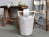 KI-generiertes Bild,Toilettenpapier-Ständer Deko-Korb Shabby Weiß 40cm Rattan Look Klorollen-Halter