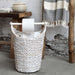 KI-generiertes Bild,Toilettenpapier-Ständer Deko-Korb Shabby Weiß 40cm Rattan Look Klorollen-Halter