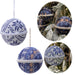 KI-generiertes Bild 2 Design XL Weihnachtskugeln 8cm Blau Weiß Stoff Kunststoff Baumkugel Deko