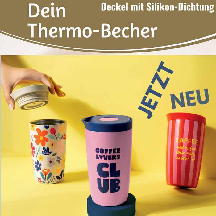 KI-generiertes Bild,Edelstahl Thermobecher 350ml Coffee Lovers Coffee to Go Becher Kaffeebecher Tee