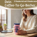 KI-generiertes Bild,Edelstahl Thermobecher 350ml Coffee Lovers Coffee to Go Becher Kaffeebecher Tee