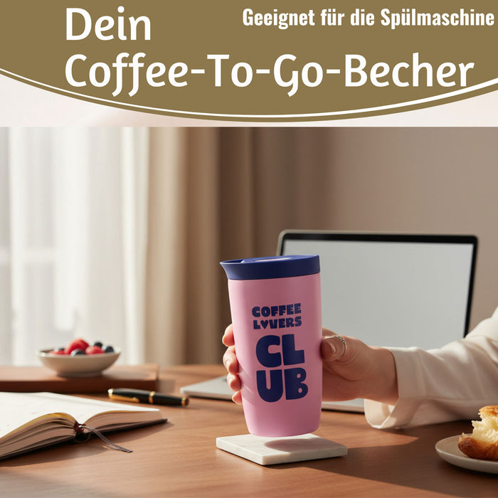 KI-generiertes Bild,Edelstahl Thermobecher 350ml Coffee Lovers Coffee to Go Becher Kaffeebecher Tee