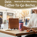 KI-generiertes Bild,Edelstahl Thermobecher 350ml Coffee Lovers Coffee to Go Becher Kaffeebecher Tee
