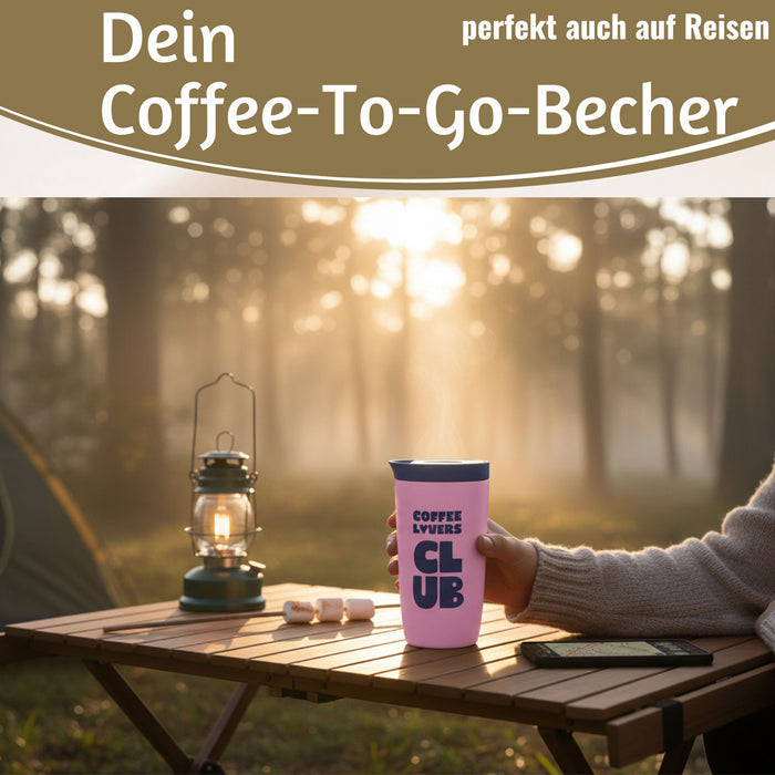 KI-generiertes Bild,Edelstahl Thermobecher 350ml Coffee Lovers Coffee to Go Becher Kaffeebecher Tee