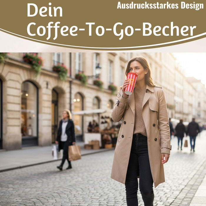 KI-generiertes Bild,Edelstahl Thermobecher 350ml Kaffee Wein Coffee to Go Becher Kaffeebecher Tee