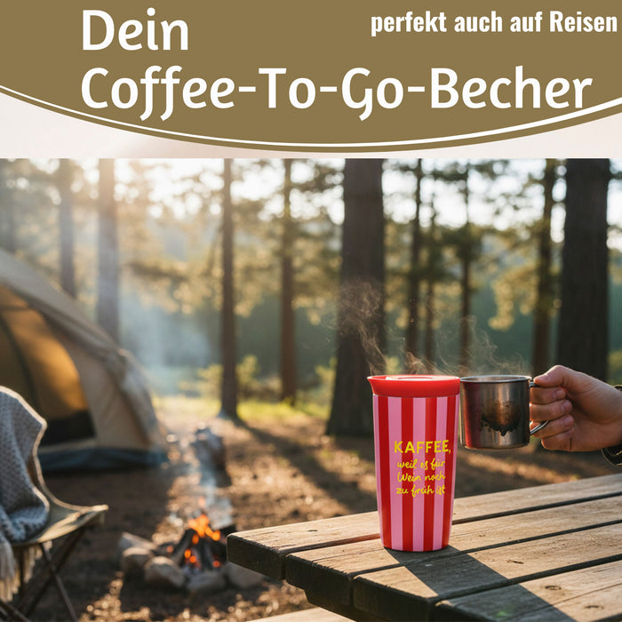 KI-generiertes Bild,Edelstahl Thermobecher 350ml Kaffee Wein Coffee to Go Becher Kaffeebecher Tee